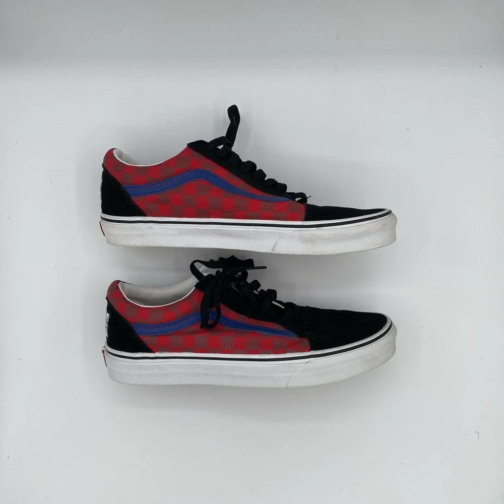 Vans Multicolor Checkerboard Classic Shoes Mens 9 Womens 10.5 Lace Up‎ Suede Toe